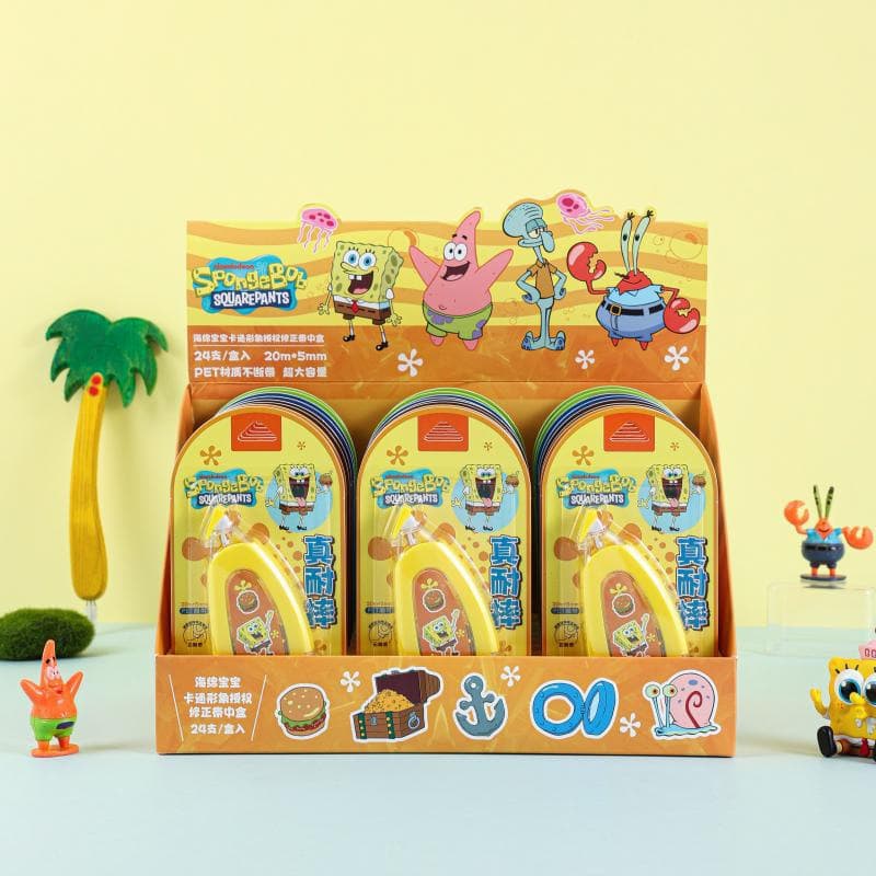 Genuine SpongeBob SquarePants correction belt with creative cartoon pen type 6m typo correction belt for students to correct with student stationery