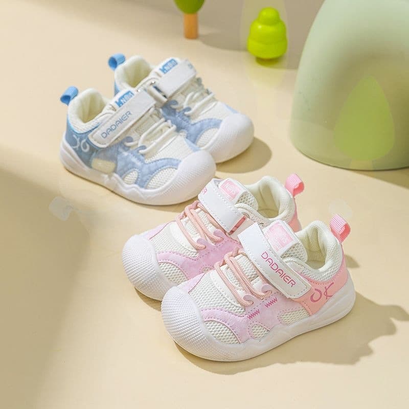 Baby boy toddler spring, autumn and summer--year-old toddler shoes single pair breathable baby mesh shoes soft sole anti-slip functional shoes for women