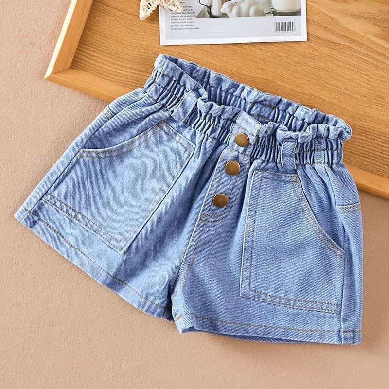 In Stock Children's Denim Shorts for Girls 2024 New Thin Mid-Large Kids Boys Baby Outerwear Shorts Wholesale Fashion