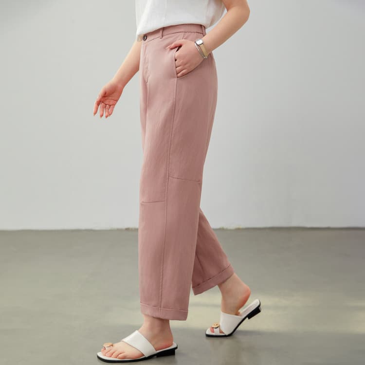 【3D Cut Banana Pants】Lyocell Blend Draped Pants Qianlixiu Plus Size Women's Summer New Arrival