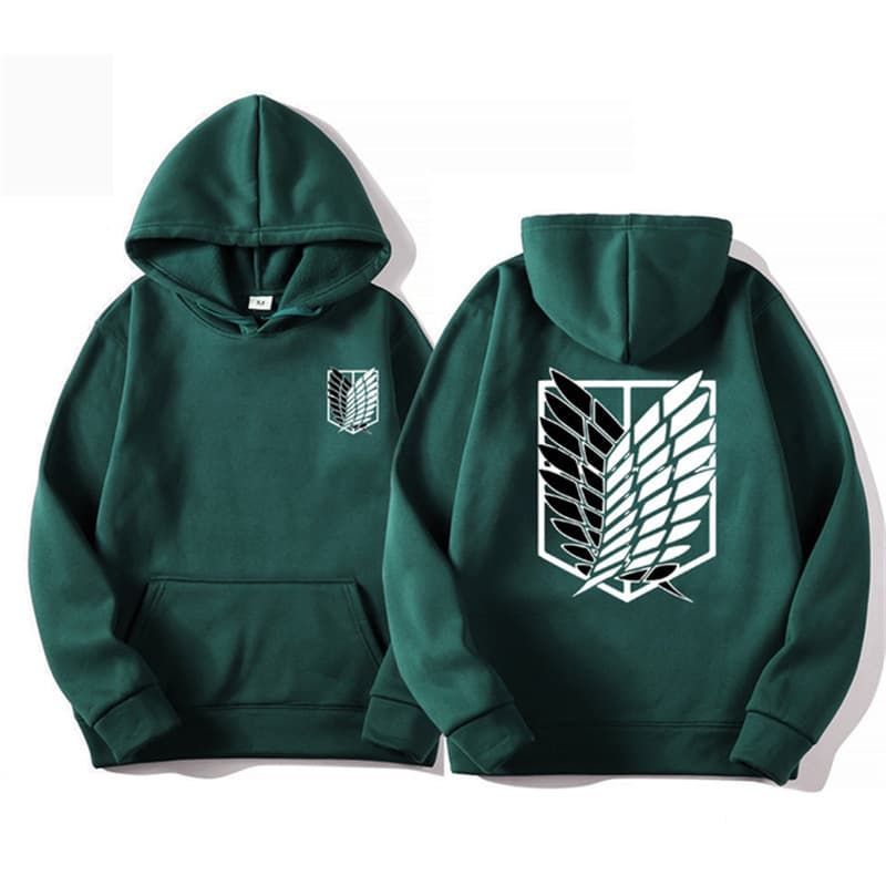 Mikasa Eren Survey Corps Hoodie Sweatshirt Jacket Trendy Long Sleeve Attack on Titan Licensed Spring New
