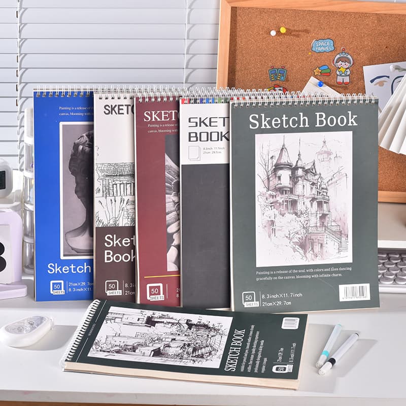 Custom Amazon A4 Sketchbook, Tearable Spiral Coil, Thick Blank Pages, Quick Sketch, Hand Drawing, Art Student Drawing Pad