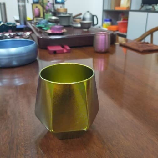 Titanium Cup Pure Titanium Beer Mug Large Ice Flower Double-Wall Insulated Egg-Shaped Cup Portable Cup for Outdoor Camping Gift