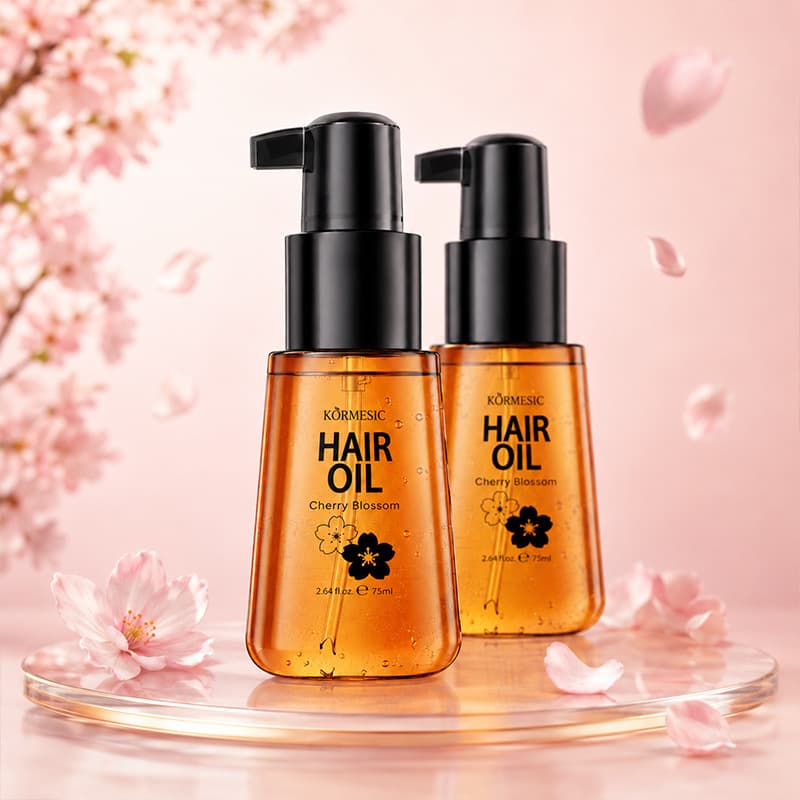 KORMESIC cherry blossom hair oil hair oil radiant hair luster lasting fragrance hair care oil wholesale