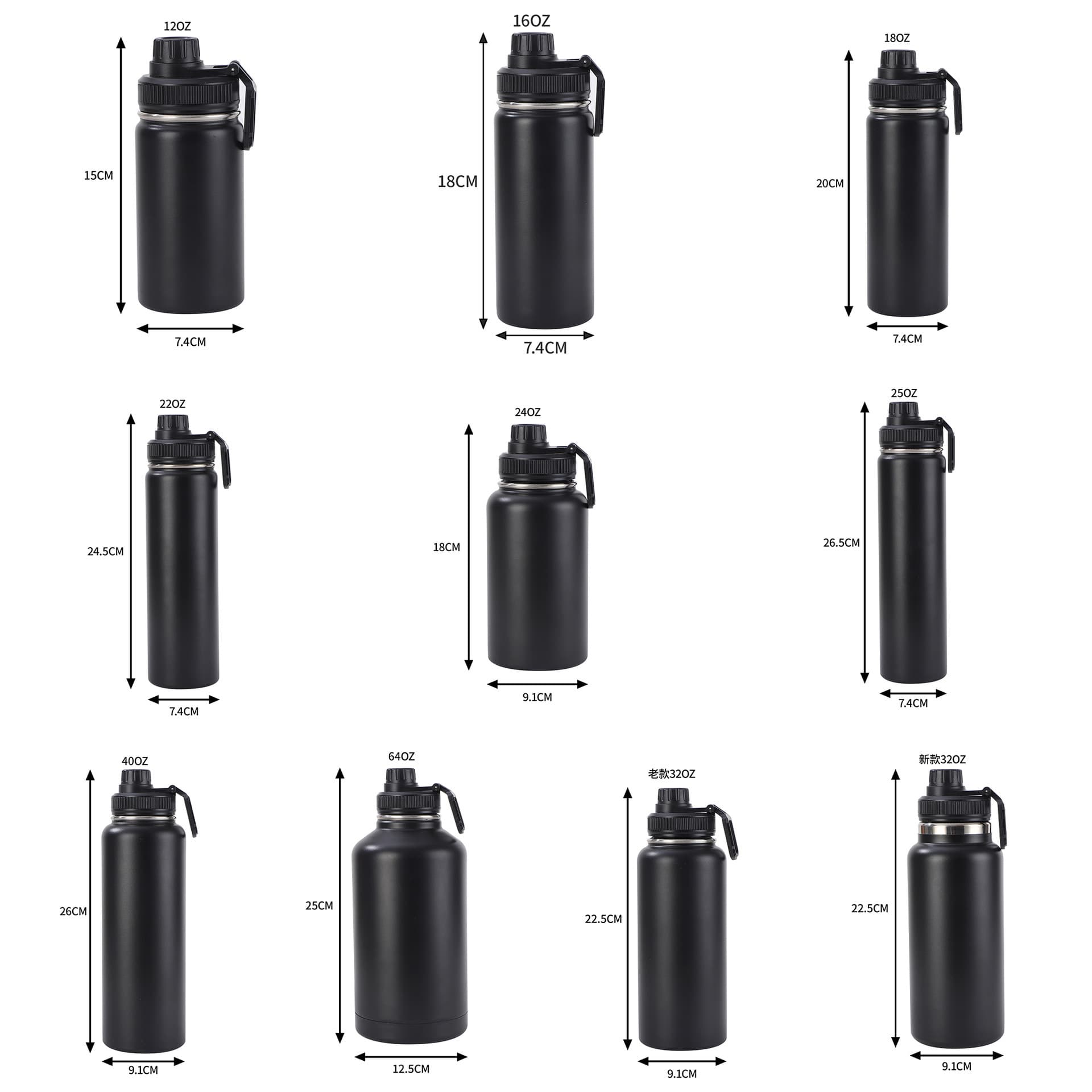 Cross-border 32oz Space Bottle Minimalist Large Capacity Sports Water Bottle 304 Stainless Steel Insulated Tumbler Customizable Wholesale