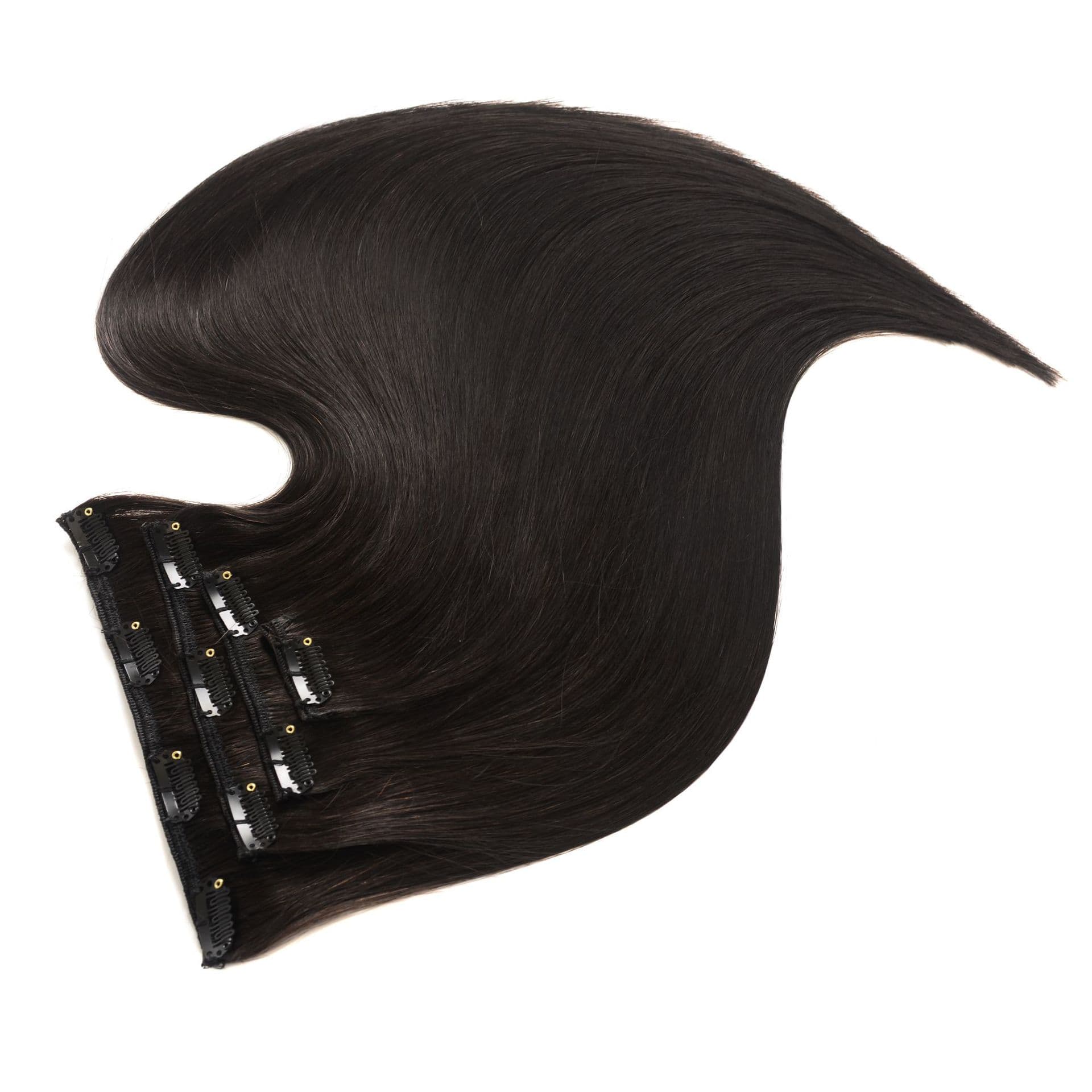 Real Hair Seamless Hair Extensions Clip Hair European and American Wigs Women's Straight Hair 4 Pieces Clip Hair Real Hair Wig Hair Extensions