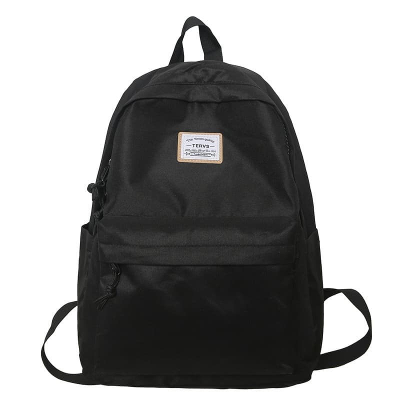 Cross-border Solid Color Backpack for Men and Women College Students Simple Versatile Laptop Daypack 2026 New Lightweight Travel Casual Backpack