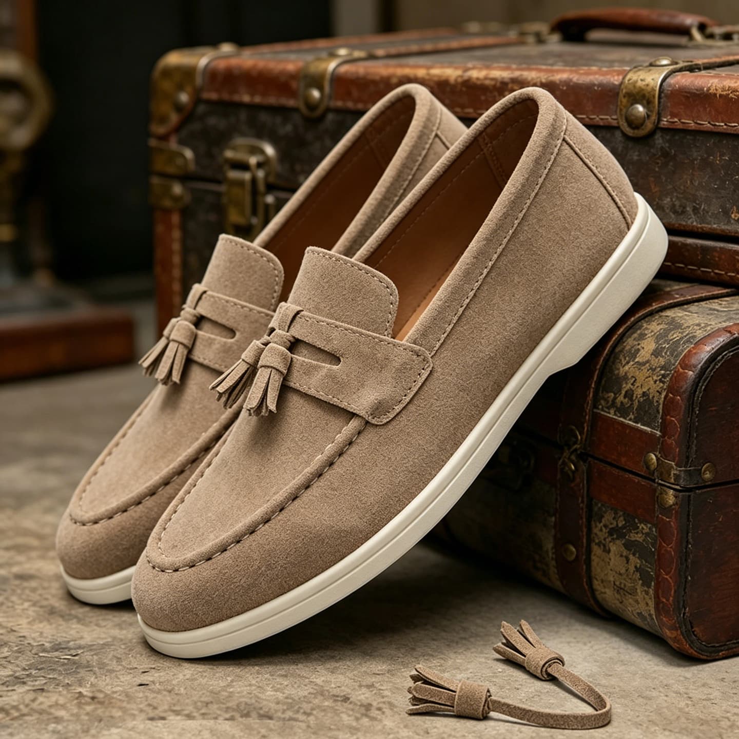 Cross-border loafers, trendy brand, high-end casual leather shoes, men's driving shoes, comfortable and versatile men's shoes