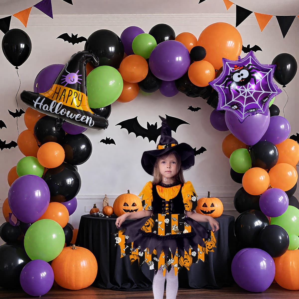 Halloween Decoration Balloon Arch Kit Bar KTV Party Decoration Background Halloween Theme Set