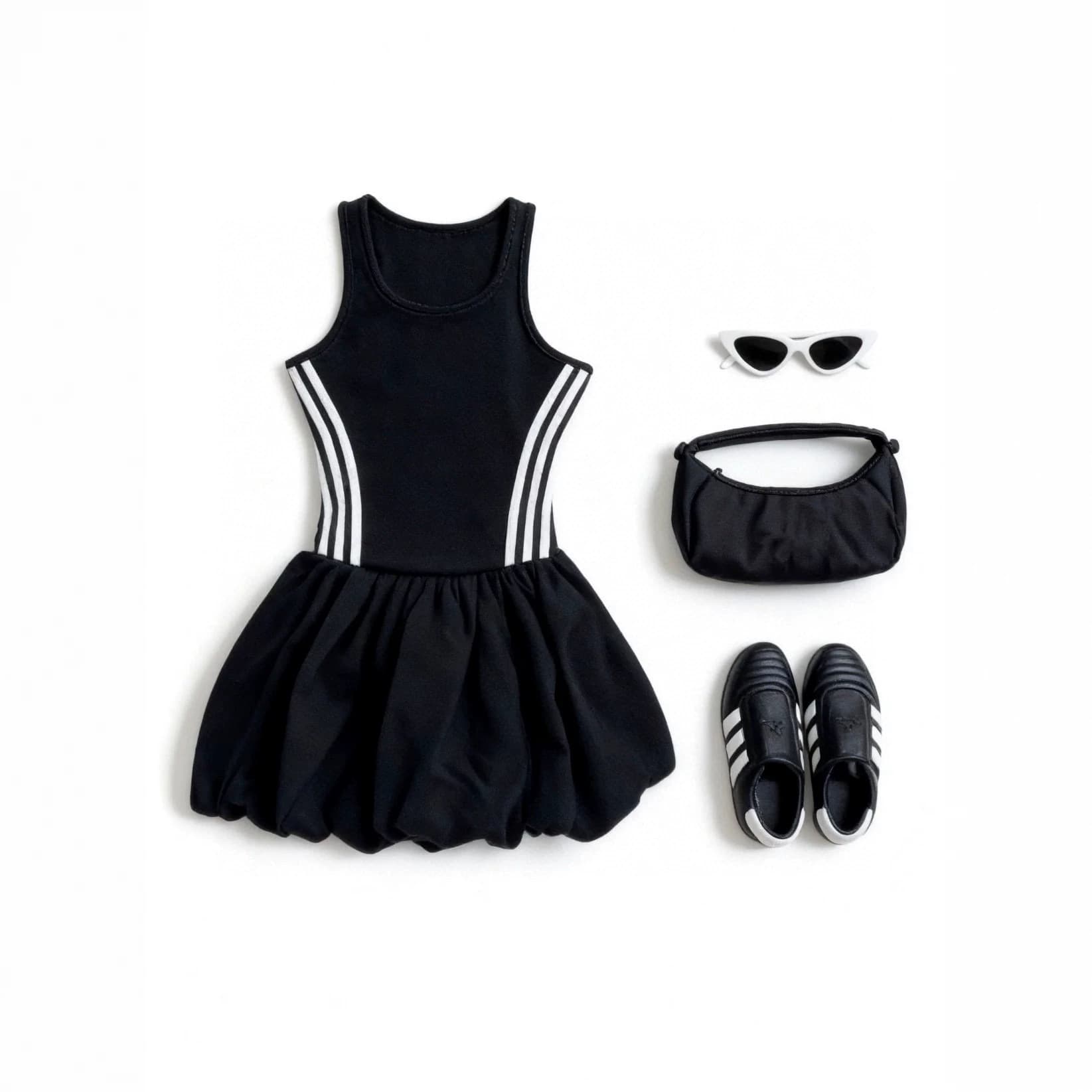 Girls' Bud Skirt Dress Summer Sporty Sleeveless Puffy Skirt Tennis Dress New Children's Skirt Summer