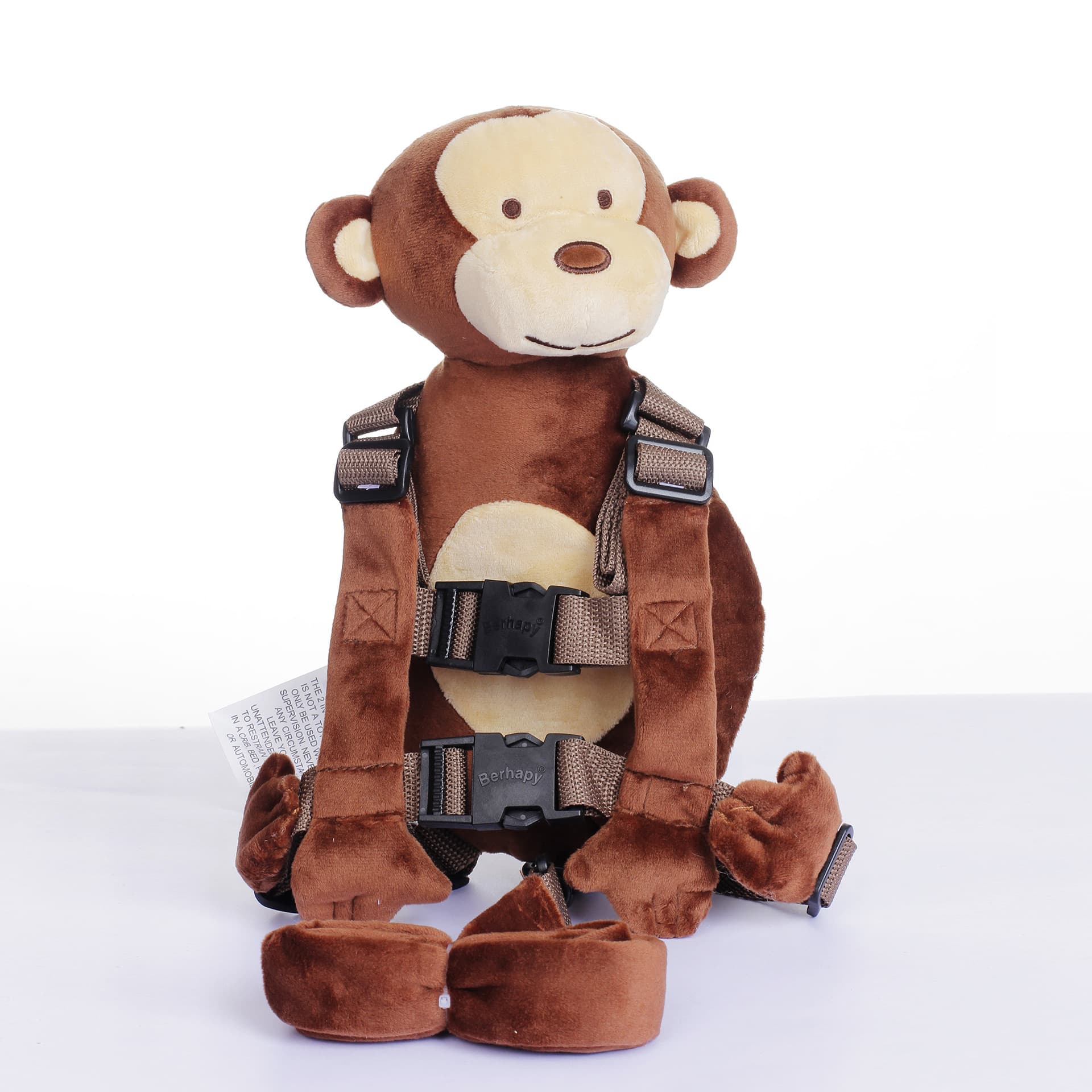 Simplified Monkey Backpack Casual Trendy White Eyed Monkey Kids Small Backpack Anti-Theft Cute Cartoon Design School Bag