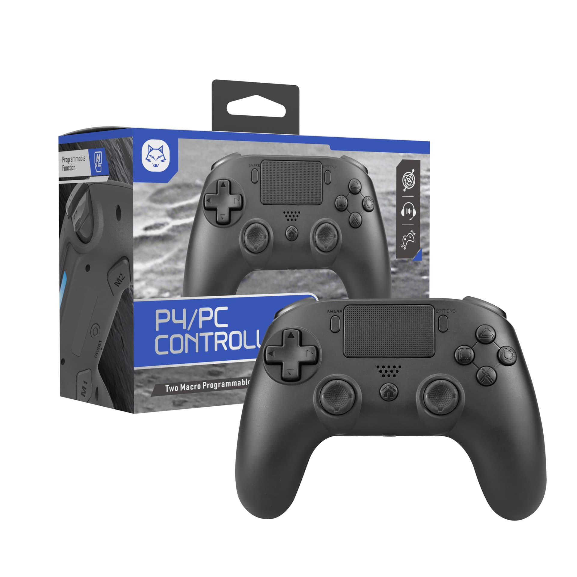 [Factory Direct] PS4 Bluetooth Controller Motion Vibration Macro Programming PS4 Game Controller PC Gamepad