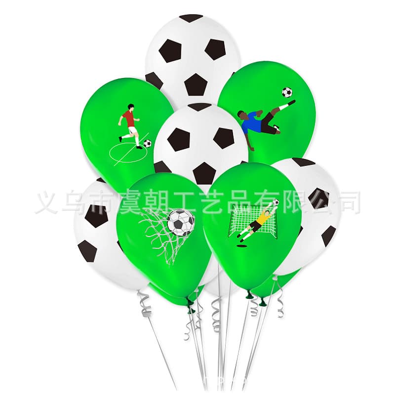 New Qatar World Cup Football Theme Birthday Party Decoration Banner Cake Topper Latex Balloon Set