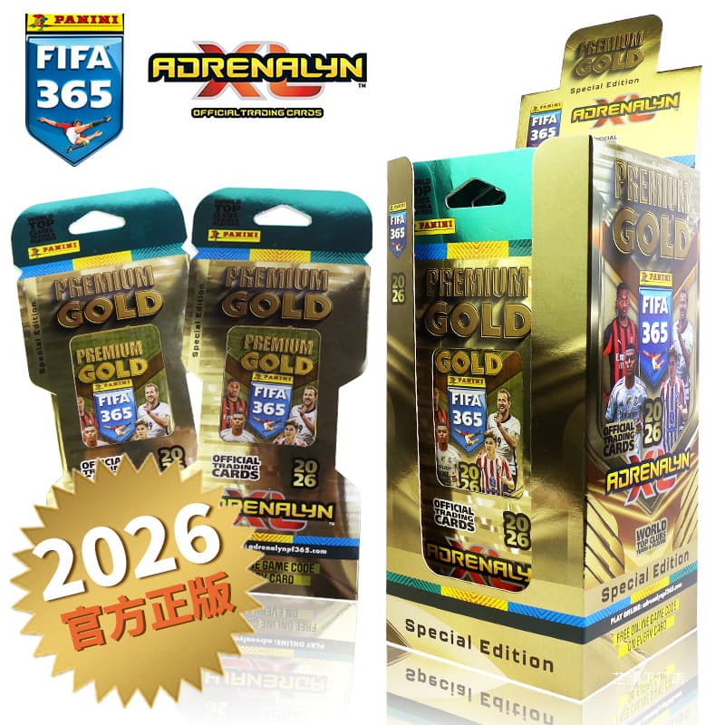 Panini 2026 FIFA 365 Trading Cards Limited Gold Classic Mini Tin Can Original Genuine