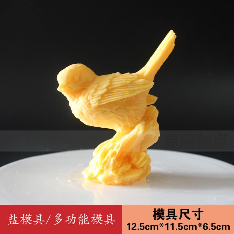 3D Chocolate Art Silicone Mold Creative Salt Mold Bird Animal Mold Multifunctional Salt Carving Mold Kitchen Use
