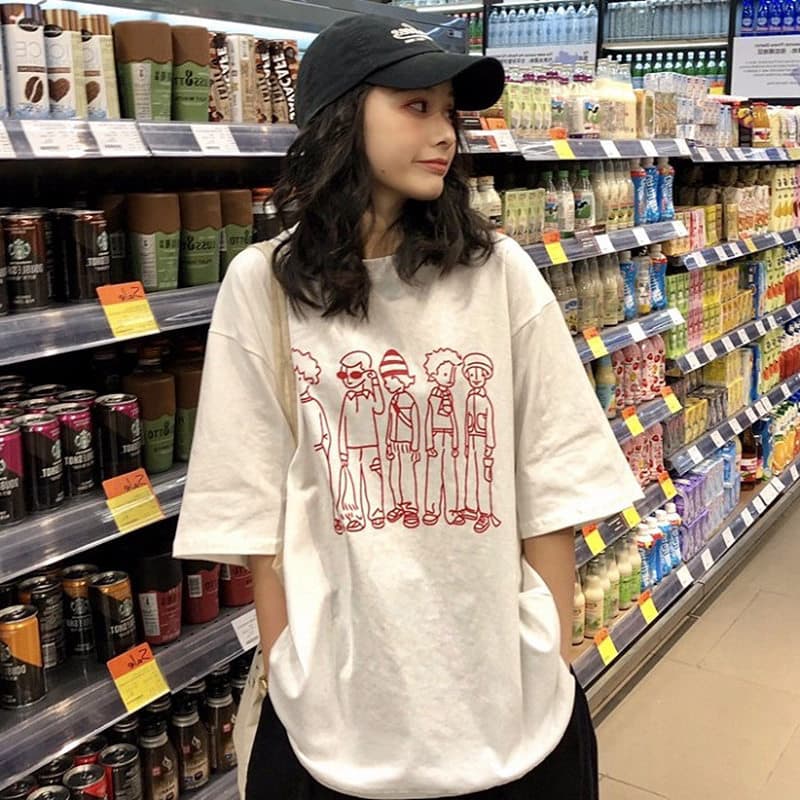 Short Sleeve T-Shirt for Women Loose Korean Style Versatile Student Campus Top Fashionable Bestie Outfit 2026 Summer New Trend