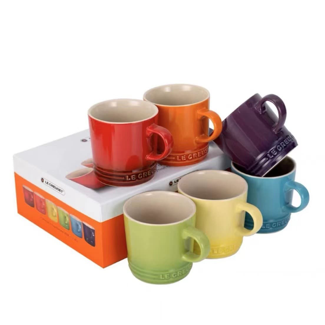 Enamel Ceramic Dinnerware Set, Household Rice Bowls, Rainbow Bowl Set, Under-glaze Color, High Appearance