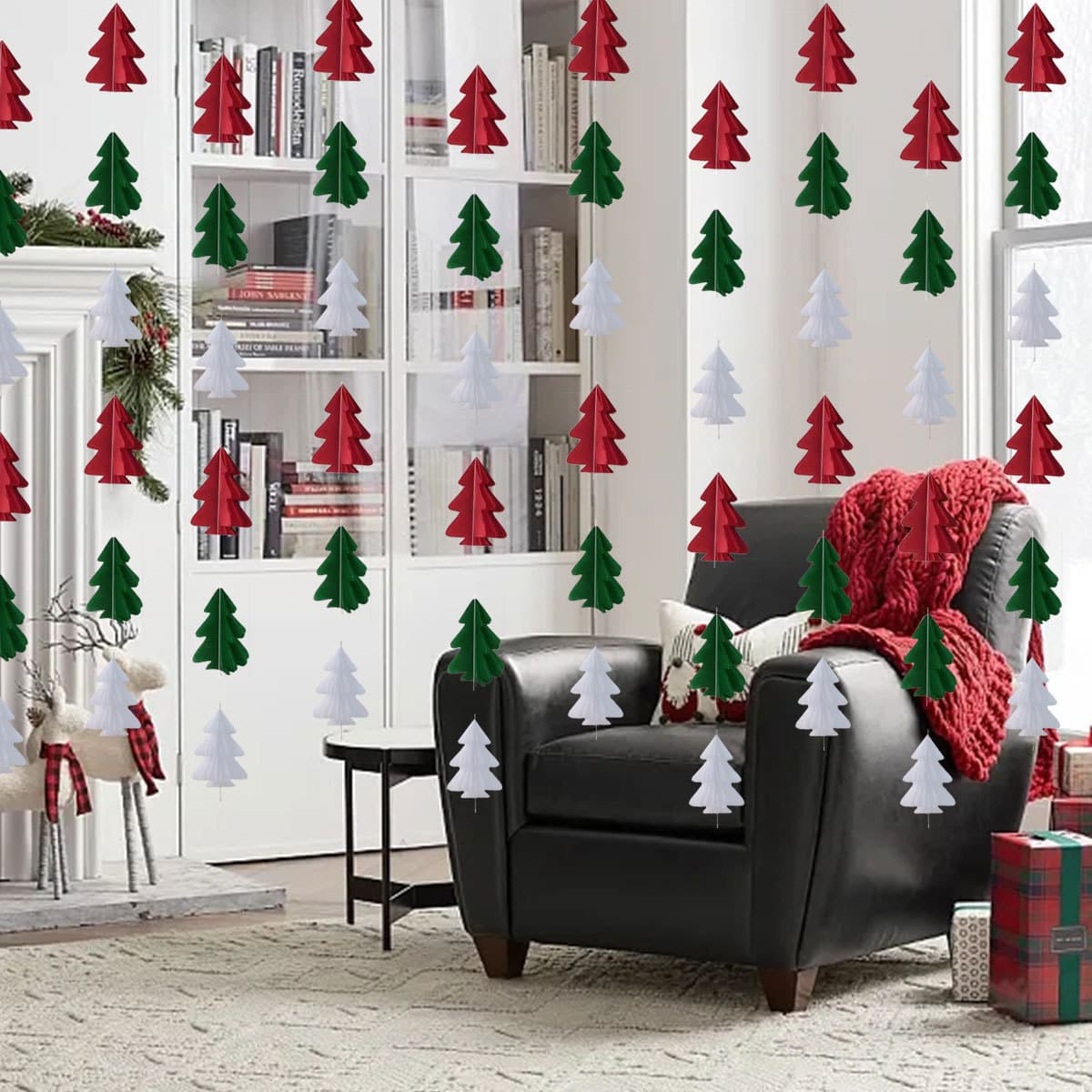 Christmas tree latte art cross-border new Christmas decoration props three-dimensional mini desktop ornaments Christmas scene hanging