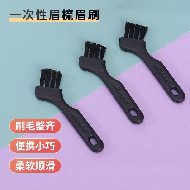 Wholesale Eyebrow Comb Brush Cleaning Small Brush Plastic Bent Head Cleaning Brush Disposable Eyebrow Brush Beauty Brush