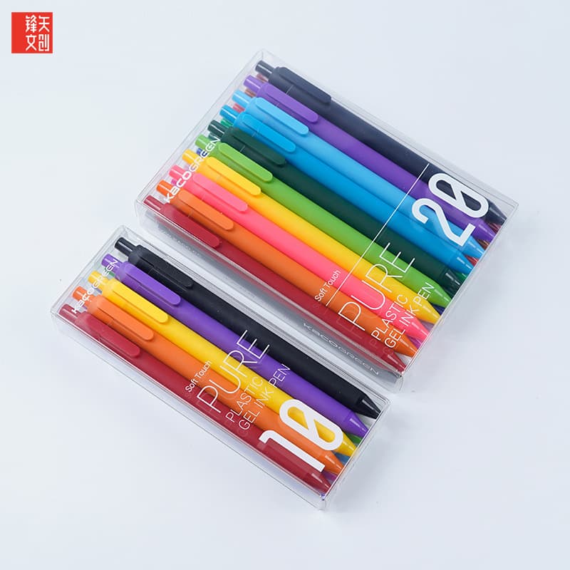 kaco book source candy color gel pen mixed color pack of ten packs of twenty packs of 0.5mm black core color core water pens