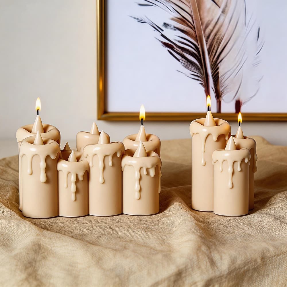 Quanmingxiang Combination Candle Silicone Mold Multi-Cavity Handmade Aromatherapy Soy Wax Candle Mold Cross-Border Hot Seller