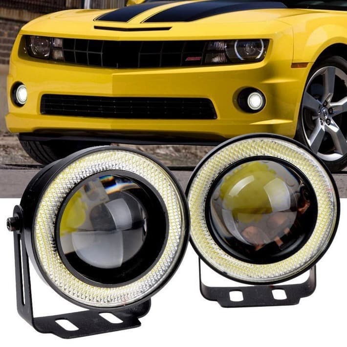 Hot-selling car LED fog light 89mm with COB angel eye fog light 76mm daytime running light 3.5 inch