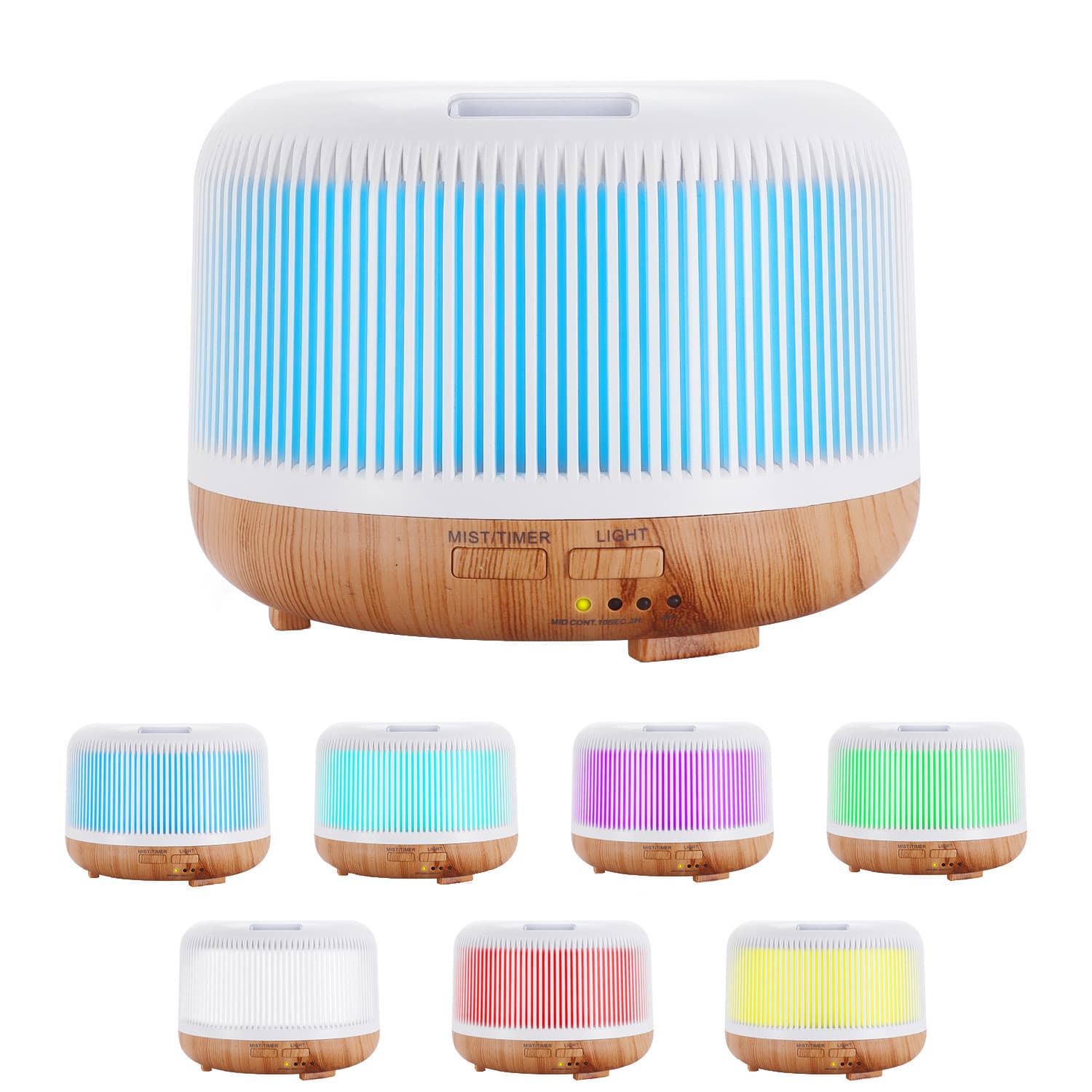 Essential oil diffuser ultrasonic technology aromatherapy diffuser automatic shut-off timer function 7-color ambient light