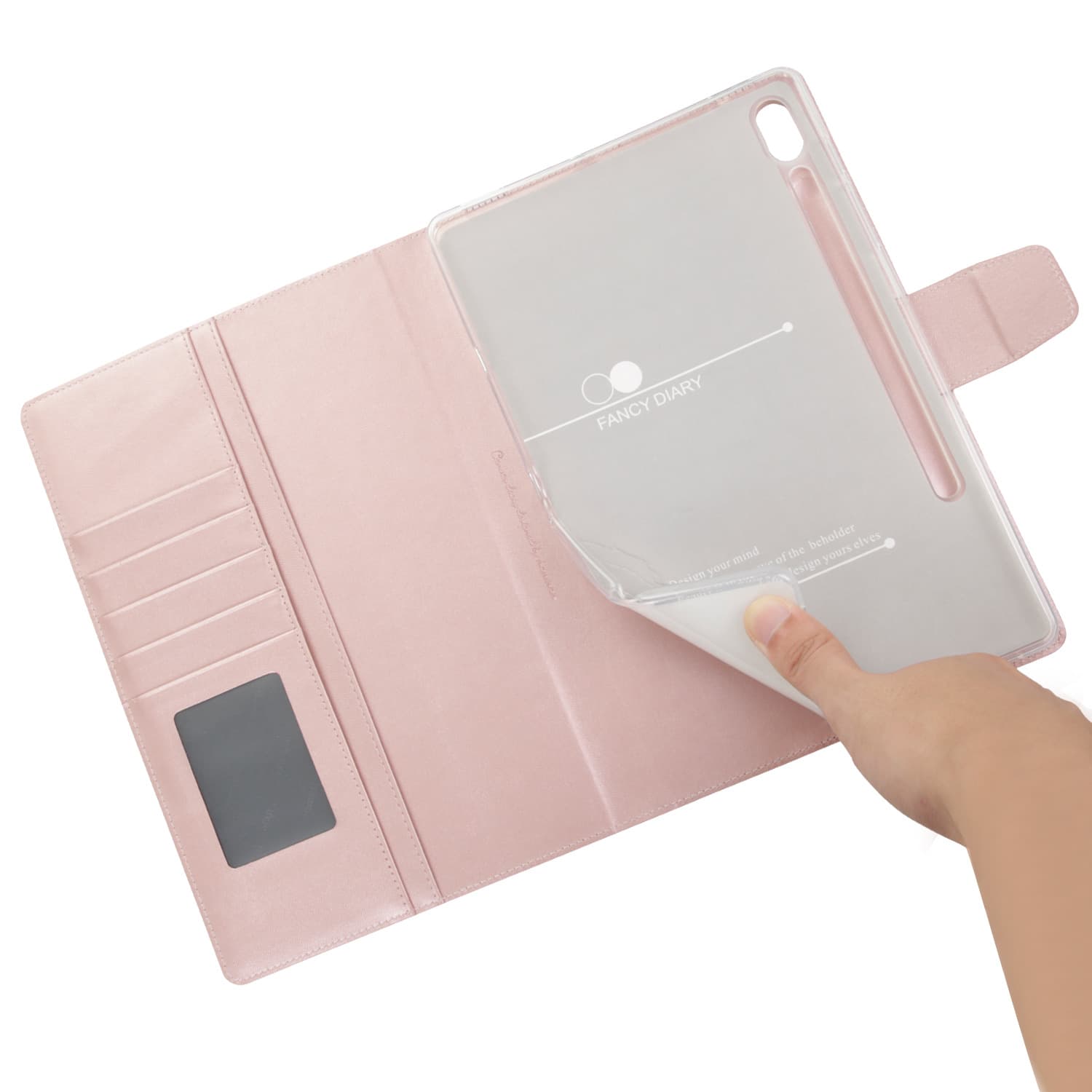 Case for Samsung Galaxy Tab A11 Plus Tablet, A11 Flip Cover, S10 FE Sleep/Wake Pen Slot Leather Case