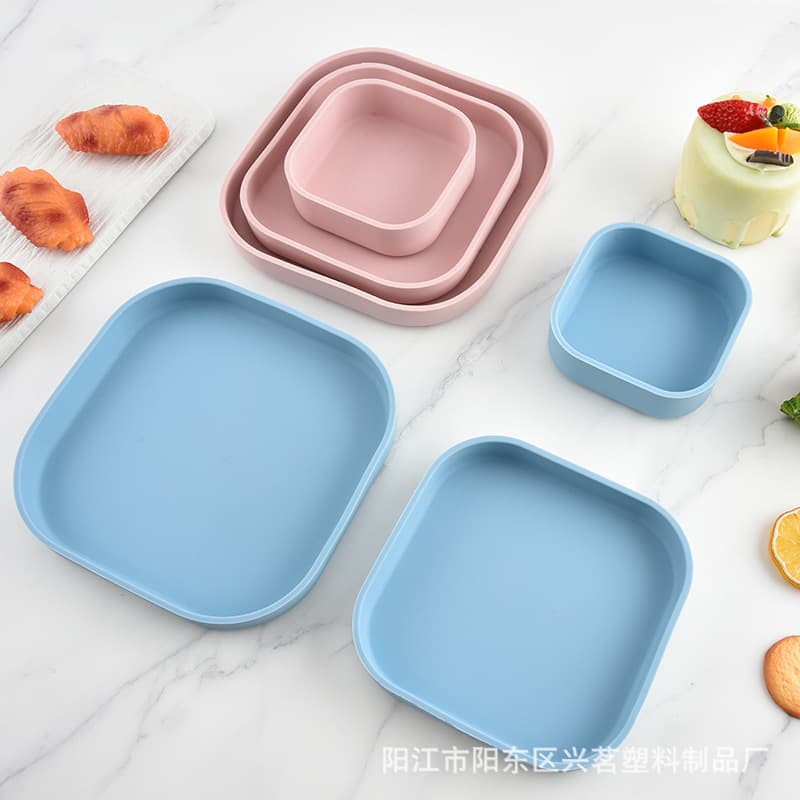 Amazon Hot Sale Food-Grade Silicone Tableware Set Kids Baby Feeding Bowl Thickened Snack Fruit Plate Pet Cat Dish