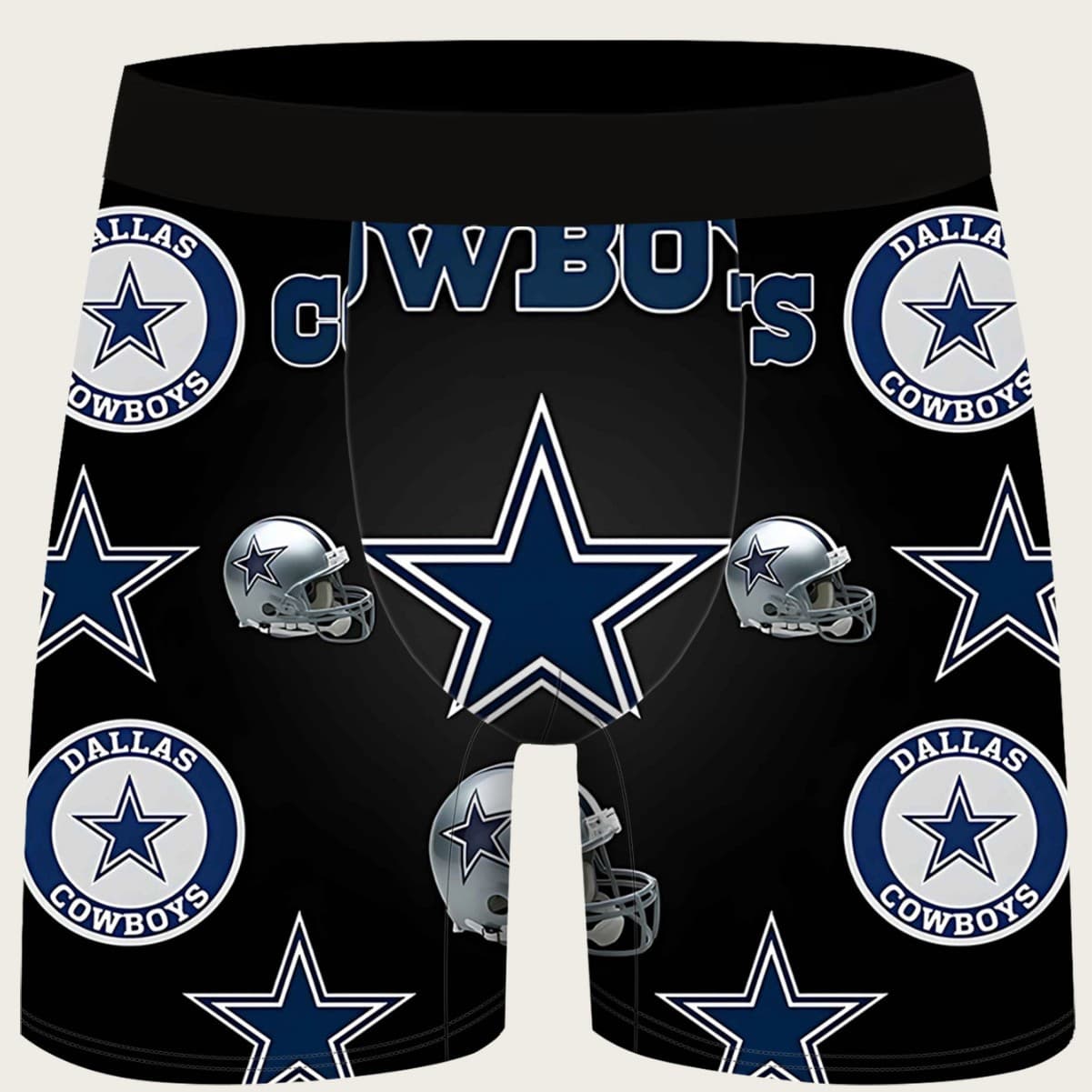 Super Bowl Holiday Print Men's Boxer Briefs, Drop Shipping Cross-Border Temu, AliExpress, Printed Care Label, Boxer Briefs