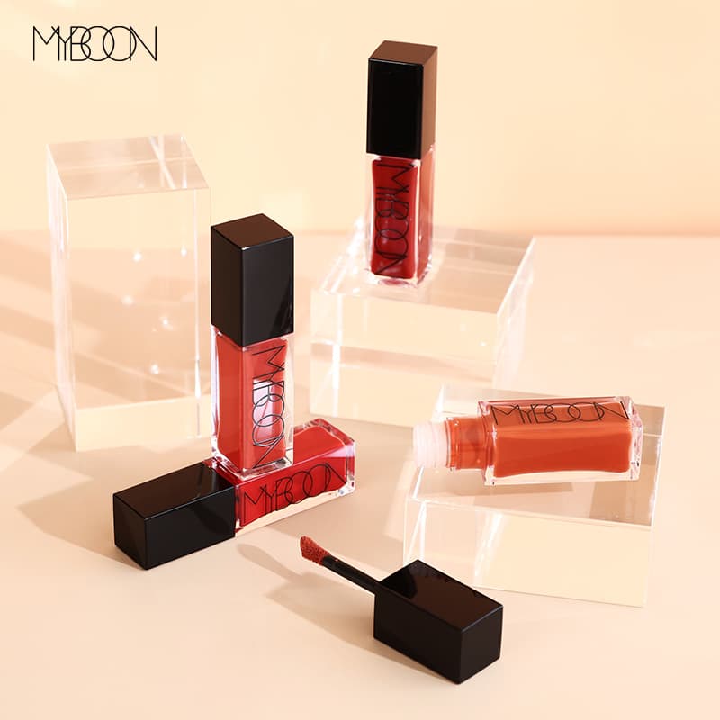 MYBOON Matte Lip Gloss, Long-Lasting Color, Waterproof, Non-Stick Cup, Moisturizing, Dusty Rose and Milk Tea Shades, 13 Colors, Domestic