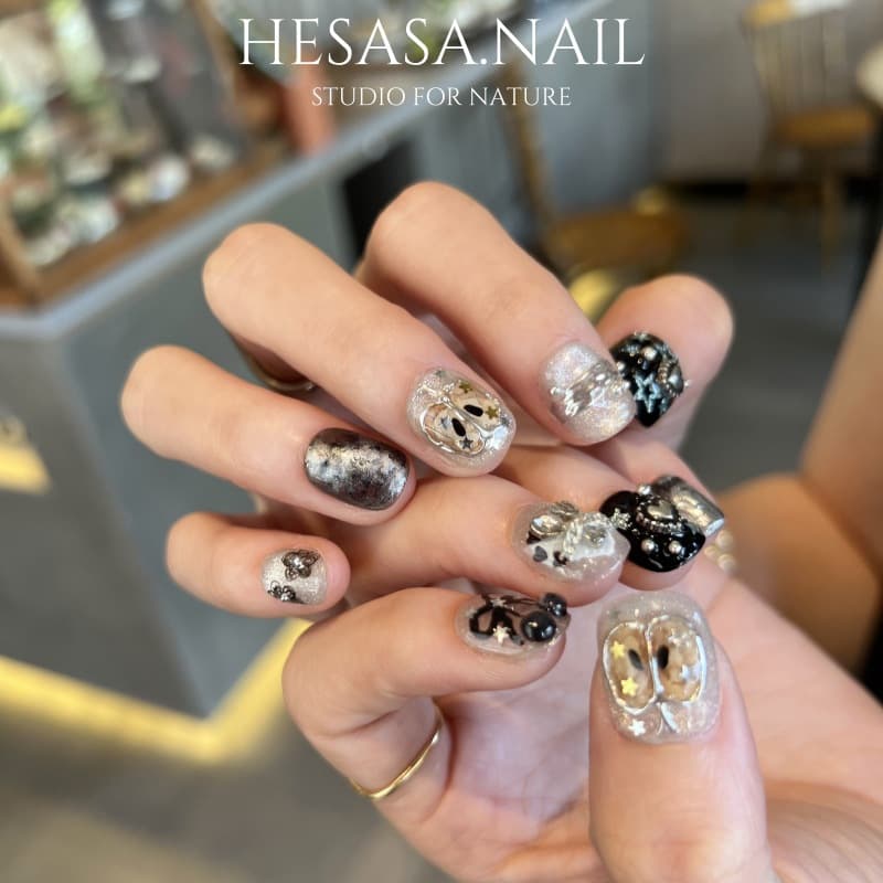 SXRQ | Niche High-End Heavy-Craft Little Apple Short Press-On Nails [Bestow Luck] Handmade Press-On Nails