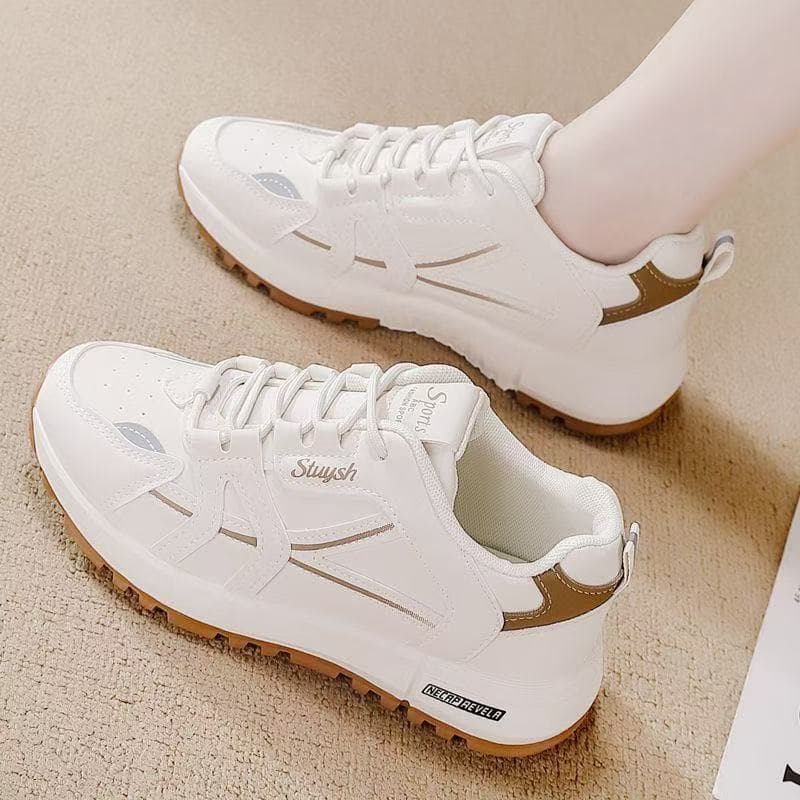 Women's White Sneakers 2026 New Fashion Casual Chunky Dad Shoes Comfortable Breathable Casual Shoes