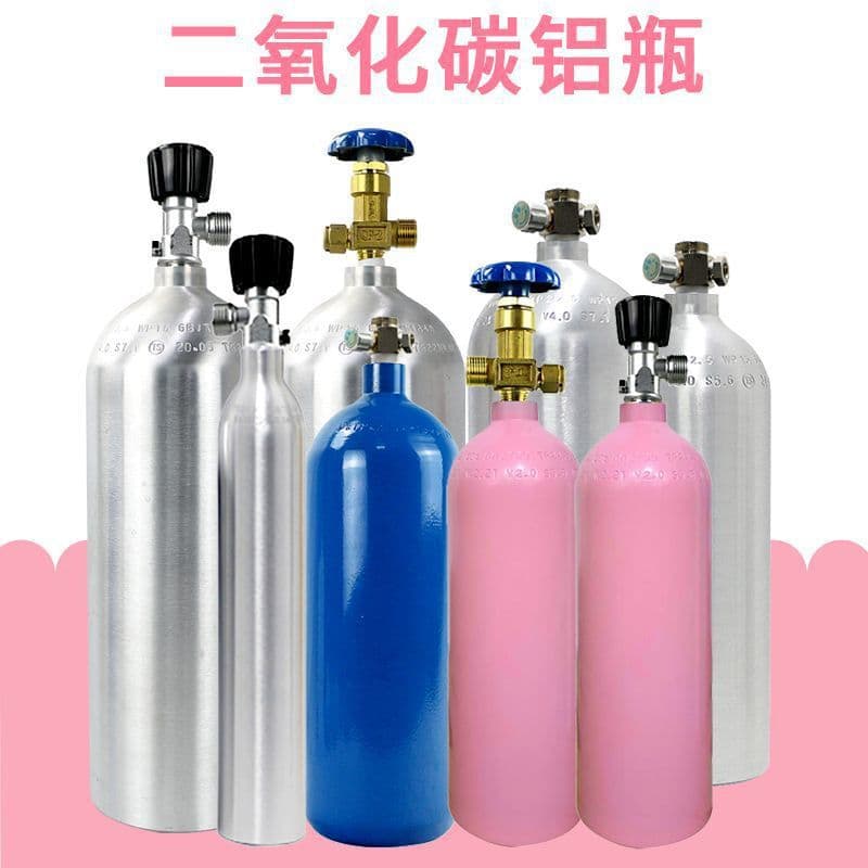 Carbon dioxide aluminum cylinder steel cylinder aquatic plant bottle CO2 small cylinder inflatable balloon gas tank 1L 2L 4L portable