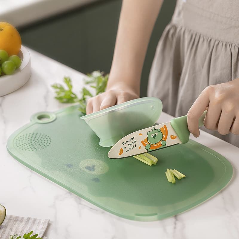 Antibacterial Plastic Double-Sided Home Use Cutting Board for Fruits and Vegetables Baby Complementary Food Kitchen Tool
