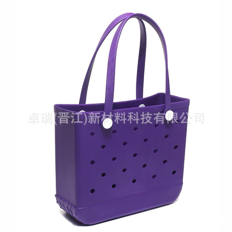 EVA Beach Bag European and American Lightweight Hole Bag Fashion DIY Large Capacity Women's Handbag Seaside Special Shoulder Bag