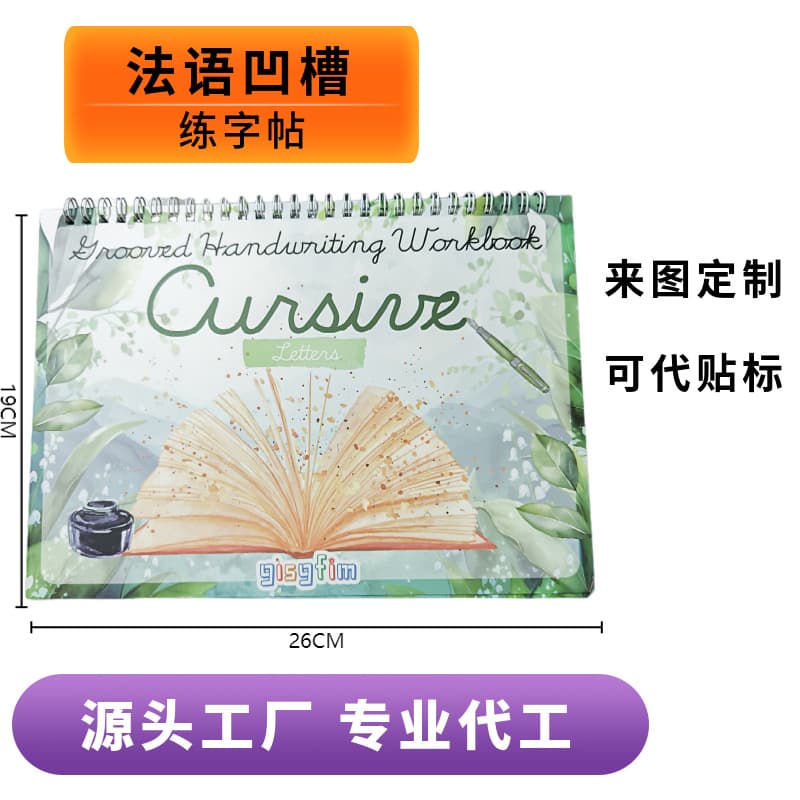 Customized cross-border best-selling French groove copybook, Amazon hot product with pen control training reusable writing paper