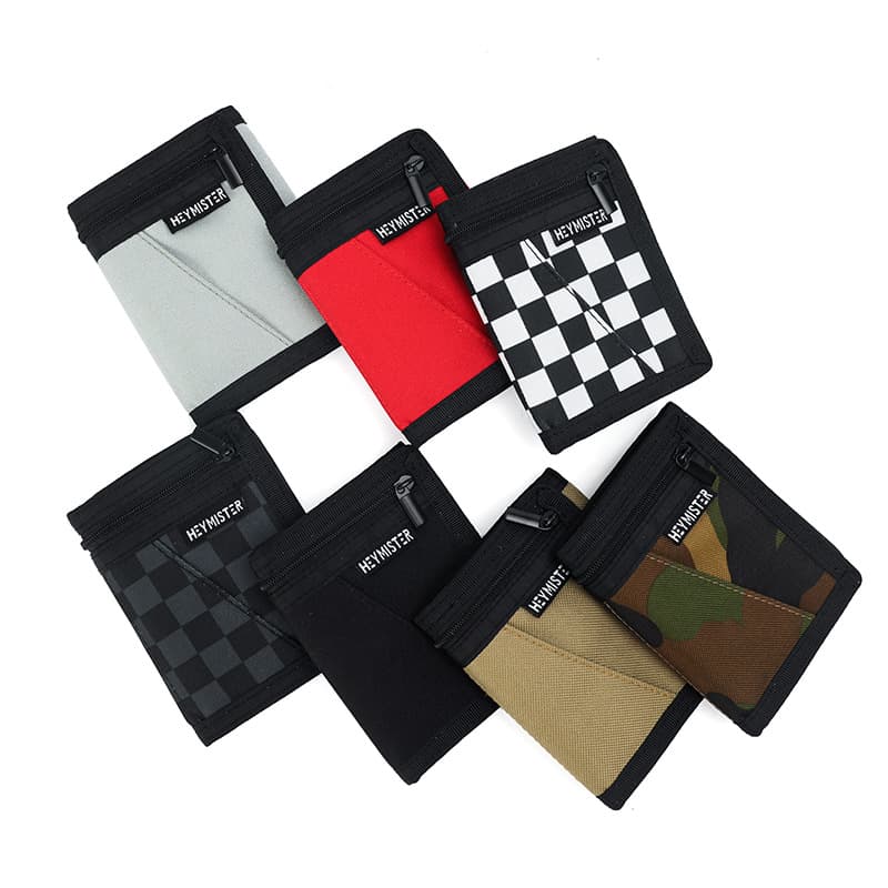 Cross-Border Wallet Men's Short Bifold Card Holder Amazon Hot Selling Women's Canvas Simple Foldable Coin Purse Wallet