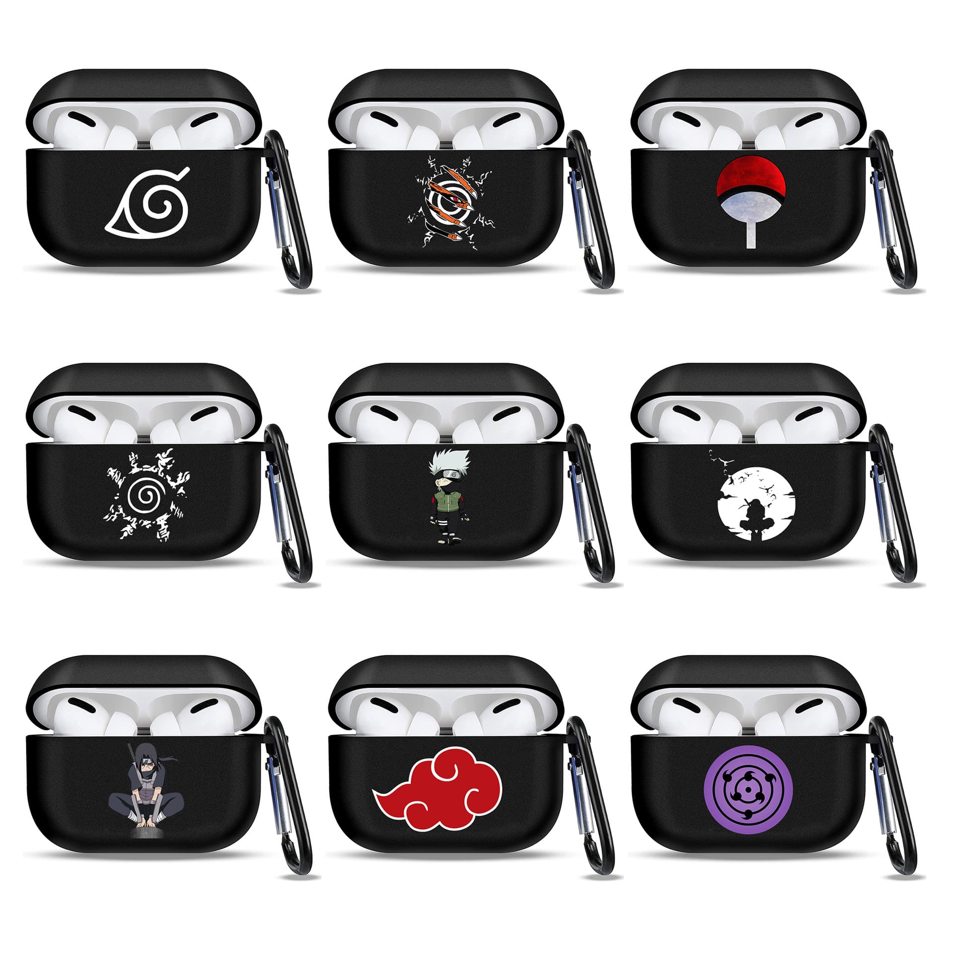 Naruto AirPods 1/2 Case AirPods 3rd Gen Bluetooth Headphone Case Uchiha Sharingan Cool Men
