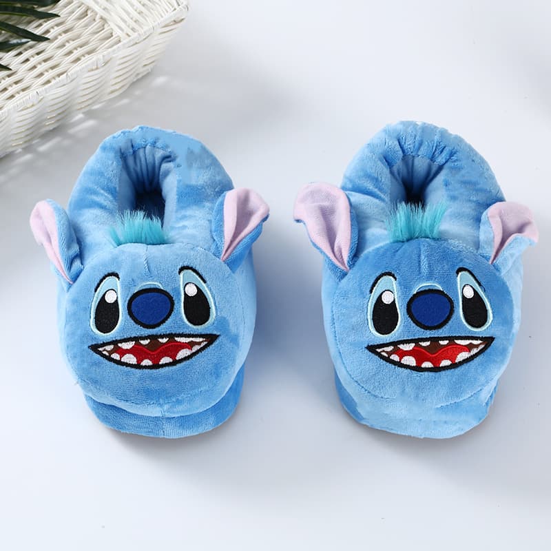 Wholesale Cross-Border Stitch New Plush Slippers Cartoon Couple Home Warm Cotton Slippers