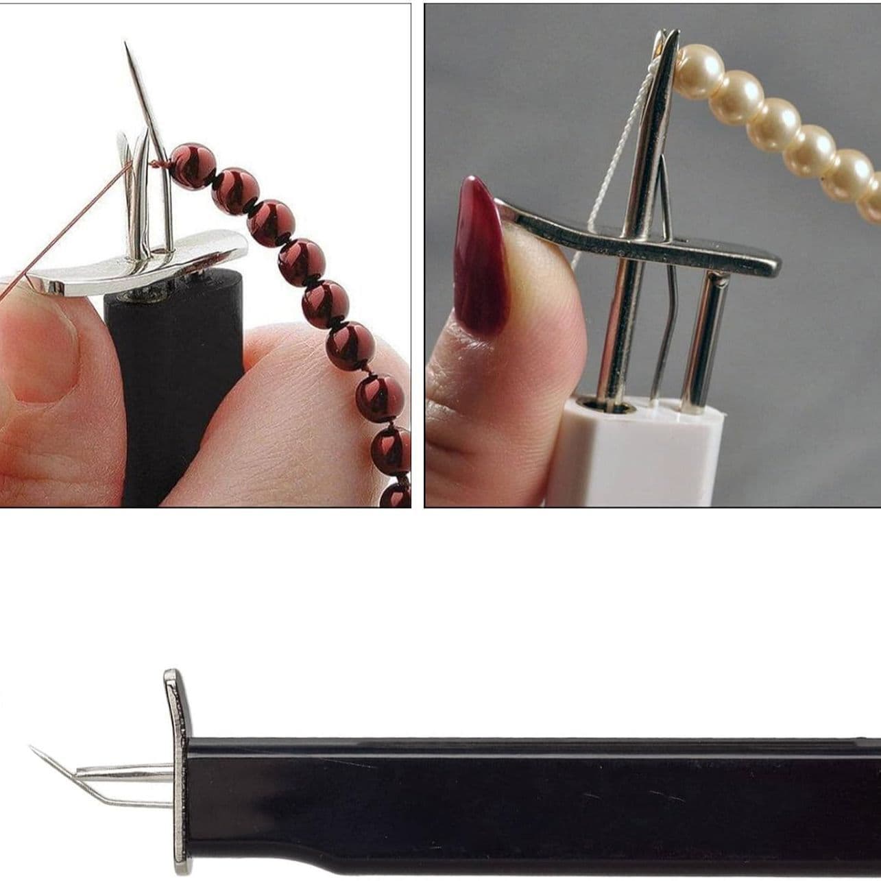New cross-border beaded thread knotter, pearl and agate knotting tool, DIY sewing bracelet stringer
