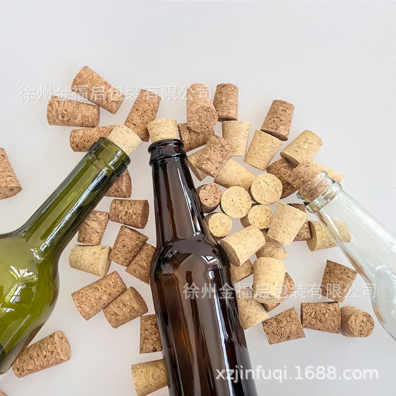 Wholesale Factory Cross-border Tapered Wooden Stoppers for Wine Bottles, Producing Various Sizes of Cork Stoppers