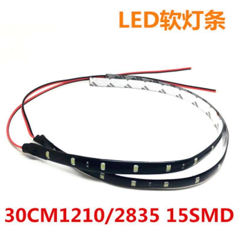 3528 1210 SMD LED flexible light strip 30CM-15SMD car light strip 12V flexible light strip factory direct sale