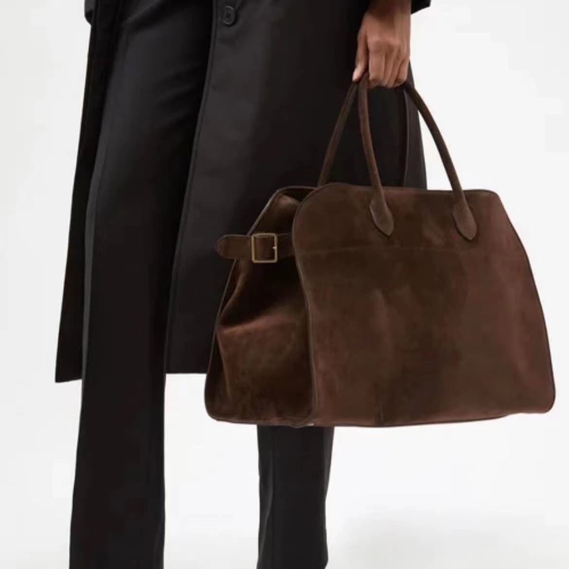 Crossbody Tote Bag Large Capacity Suede Tote Bag Women Vintage Commuter Handbag Women Handbags