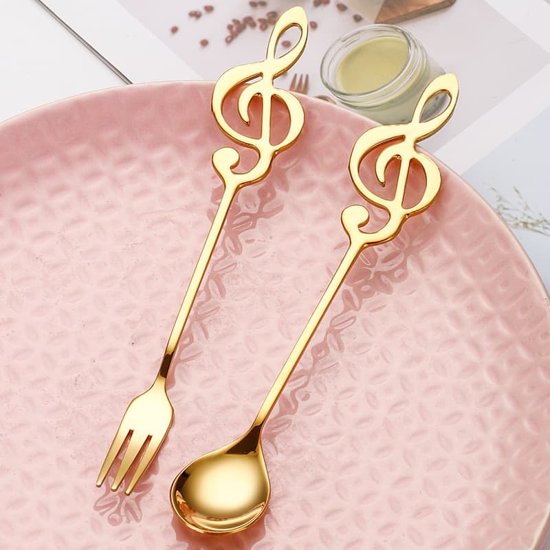 Creative Music Note Gift Treble Clef Spoon High Note Shape Coffee Spoon Student Cute Exquisite Prize