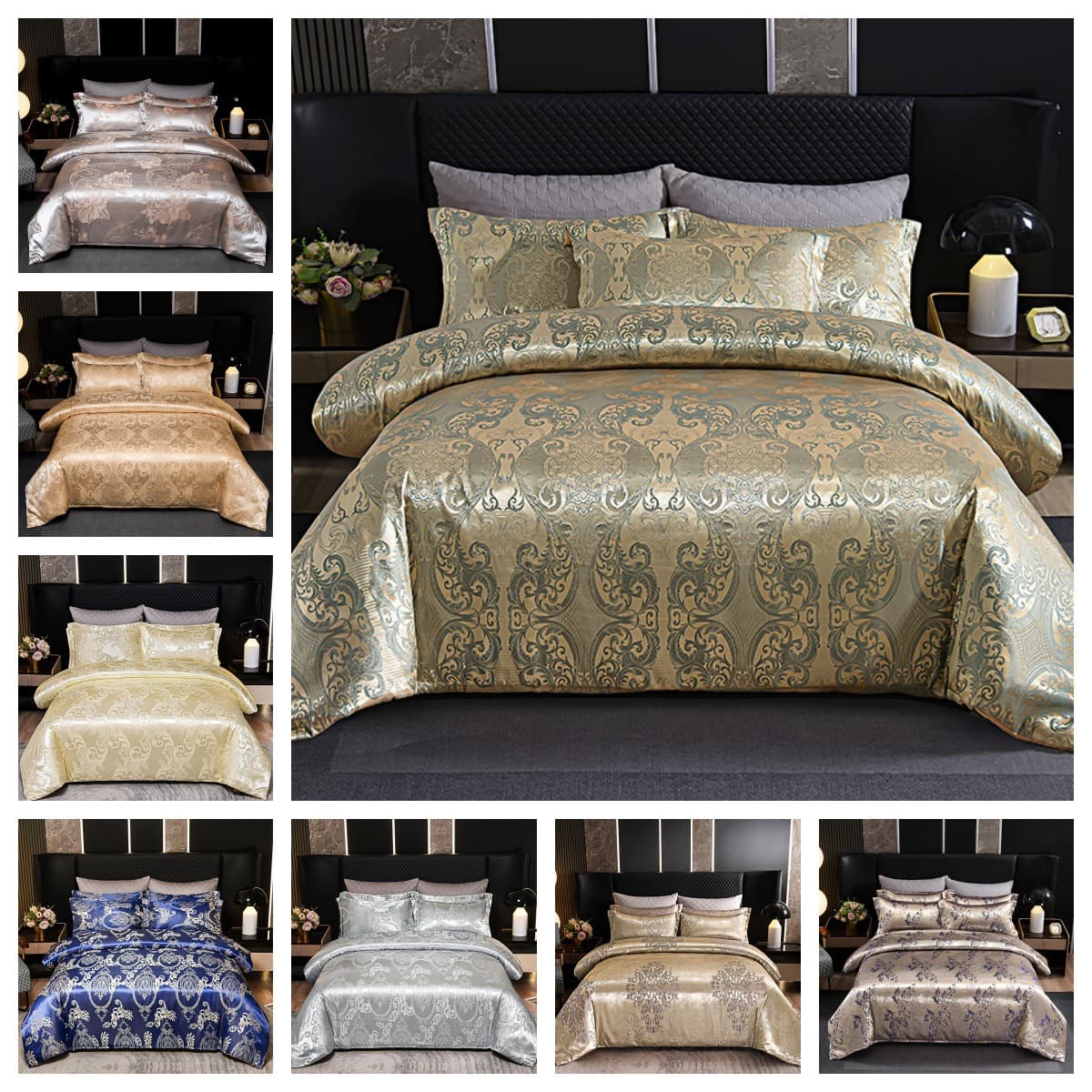 Cross-border Home Textile Jacquard Four-Piece and Three-Piece Set Dodo Cross-border Siyin Amazon Home Textile Supply Multi-Size Kit