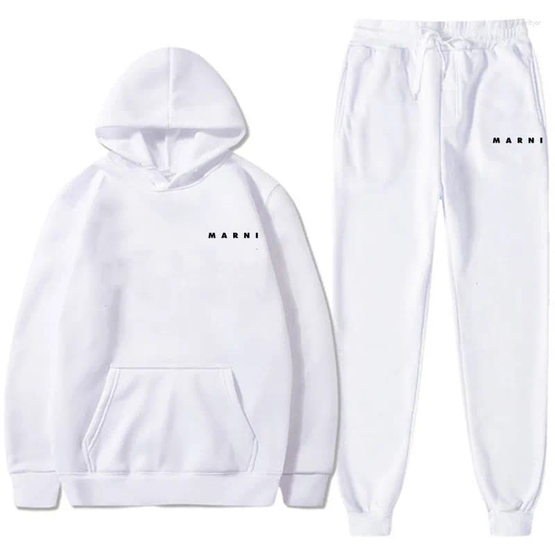 2025 Cross-border Spring and Autumn AliExpress Amazon Men's Fashion Hooded Sweatshirt suit Letter Digital Printing Sweatshirt