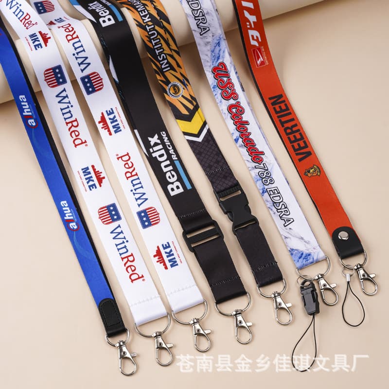 Bulk Order Lanyards for Work IDs and Badges with Heat Transfer or Silk Screen Printing, Logo Customization