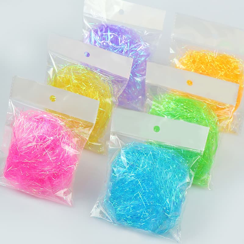 0.5MM Straight Iridescent Thread Manufacturer Wholesale for Cosmetic Jewelry Decorative Filling Gift Box Accessories