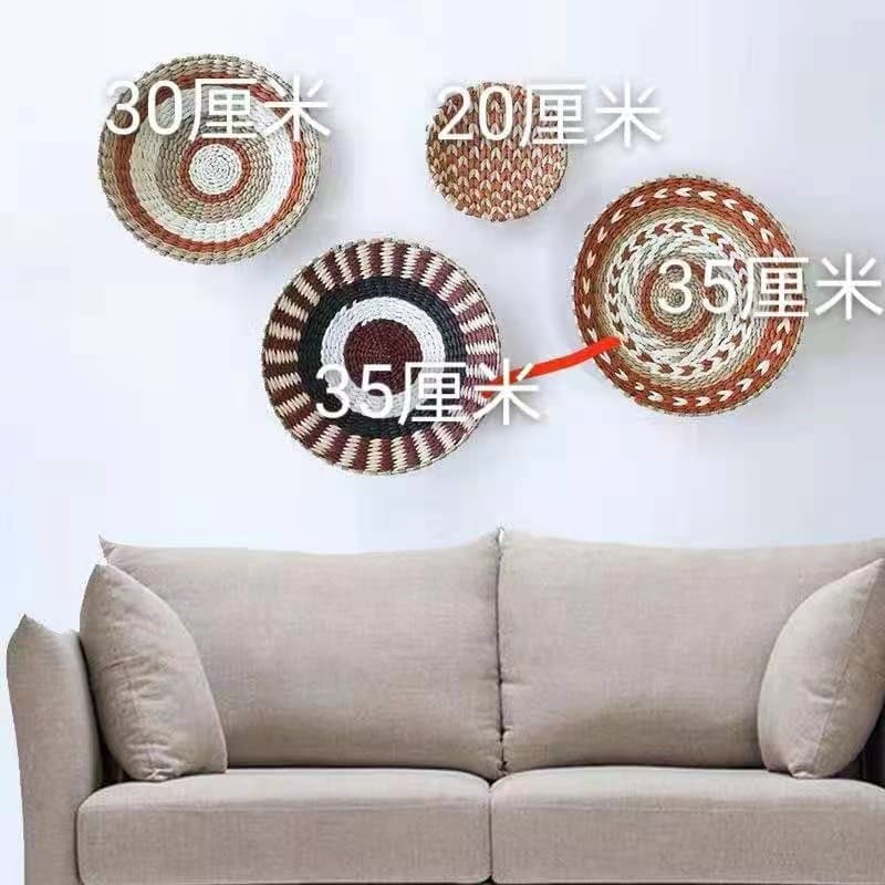 Woven Straw Wall Decoration Background Wall Decor Ethnic Style Wall Hanging Moroccan Style Decoration Sofa Bed Head Ornament